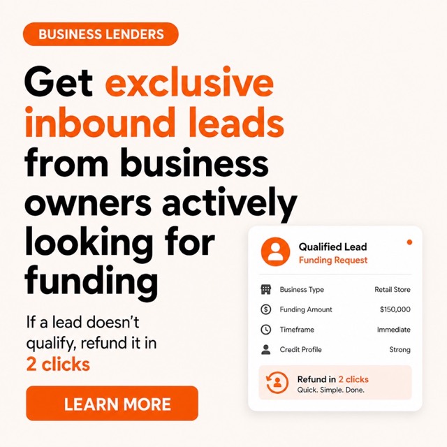 exclusive business leads funding offer